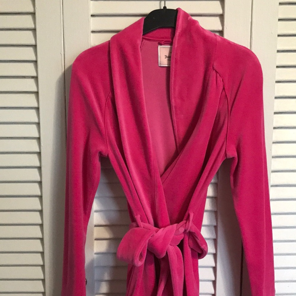 Juicy Couture Hot Pink Velour Robe